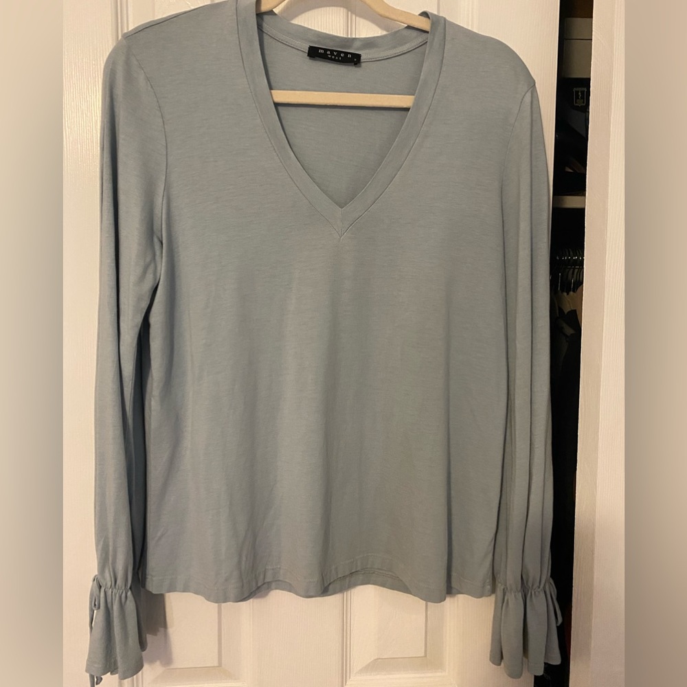 Anthropologie Maven West Bamboo & Organic Cotton Shirt Blouse